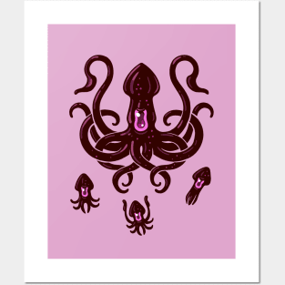 Giant Squid! In Wine! Posters and Art